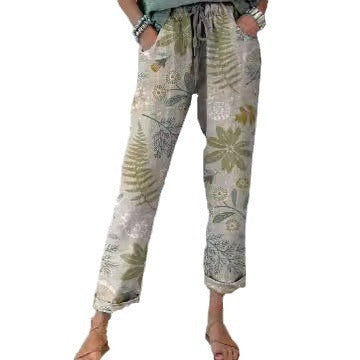 Women's Casual Slacks Printed Fashion