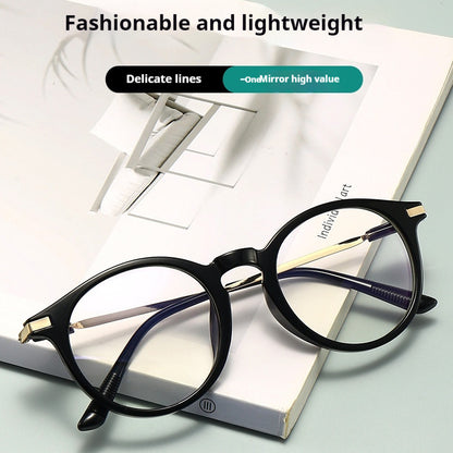 Anti-blue Light Presbyopic Round Frame Glasses