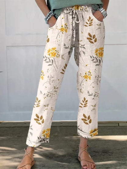 Women's Casual Slacks Printed Fashion